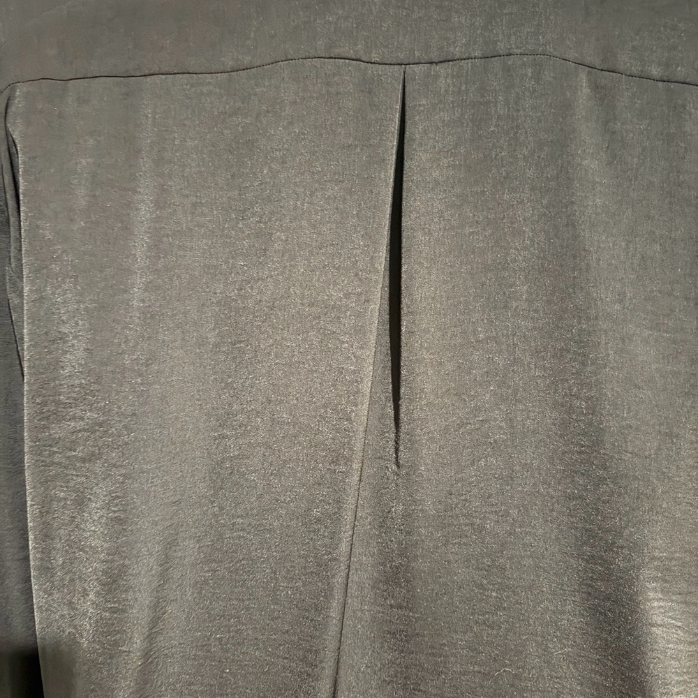 Classic Black Oversized Button-Down Blouse - image 3